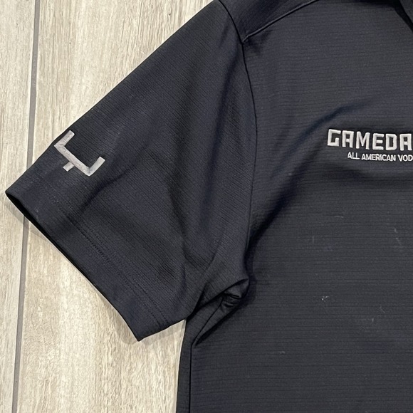 Men's Small Under Armour Football Gameday Men's Heatgear Black Polo Shirt - Picture 3 of 7